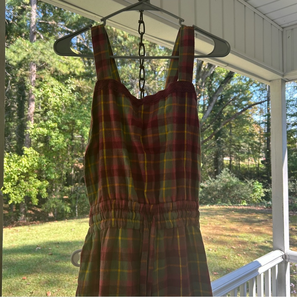NWT Plaid Fall Overalls - Picture 5 of 6